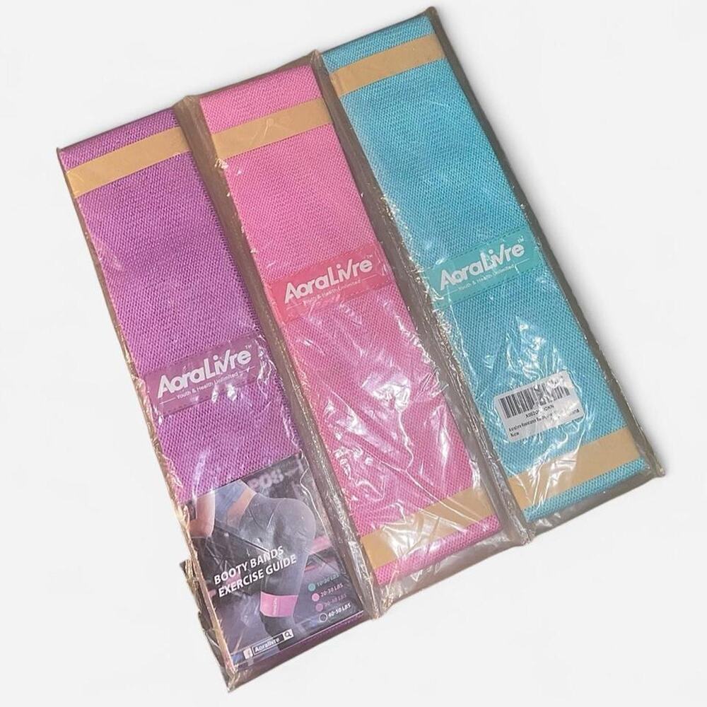 AoraLiVre Resistance Training Bands 3-Piece Set
